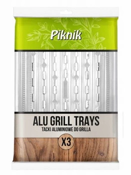 Tacki aluminiowe do grilla duże 3szt Kuchcik 4039