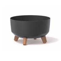 Doniczka na nóżkach antracytowa  Gracia Low DGRL400L-S433