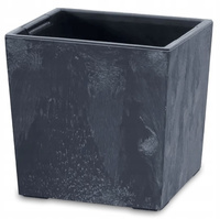 Doniczka z wkładem antracytowa beton efekt URBI SQUARE LOW DURS240LE-S433