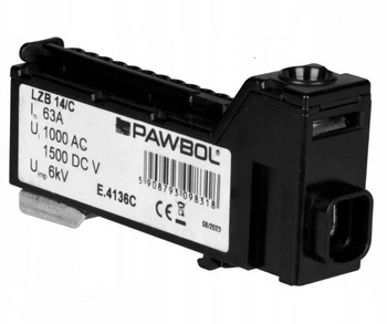 Listwa zaciskowa bezgwintowa czarna LZB 14/C Pawbol E.4136C