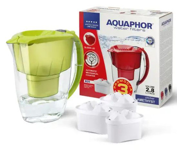 Dzbanek filtrujący limonka Aquaphor Amethyst 2,8 L + Filtr Magnez