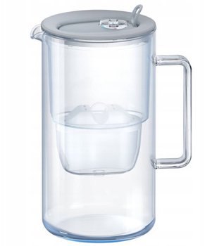 Dzbanek szklany filtrujący do wody szary Glass 2,5L + filtr Maxfor+ Mg Aquaphor