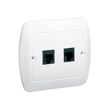 Gniazdo telefoniczne podwójne RJ11 biały Akortd ATF2/11 Kontakt-Simon