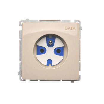 Gniazdo DATA z uziemieniem i kluczem beżowe Basic BMGD1.01/12 Kontakt-Simon