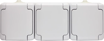 Gniazdo potrójne natynkowe hermetyczne biały IP54 BRYZA 180440