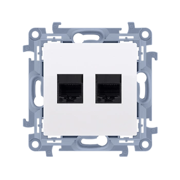 Gniazdo podwójne komputerowe biały SIMON 10 C52.01/11 Kontakt-Simon