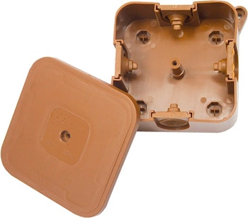 Puszka natynkowa hermetyczna IP44 brązowa 85x85x35 Viplast 02702