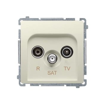 Gniazdo antenowe przelotowe RTV-SAT beżowy Basic BMZAR-SAT10/P.01/12 Kontakt-Simon