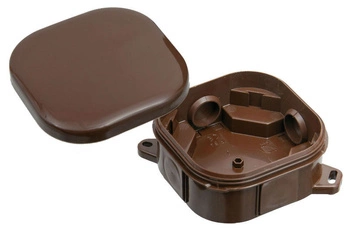 Puszka natynkowa hermetyczna IP44 brązowa 92x92 Pawbol A.0018BR