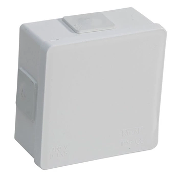 Puszka natynkowa hermetyczna biała zatrzaskowa 86x86x40 IP55 Viplast 00251
