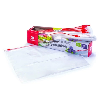 Woreczki śniadaniowe z suwakiem mocne 3 L 34 x 24 cm 10 sztuk Kuchcik