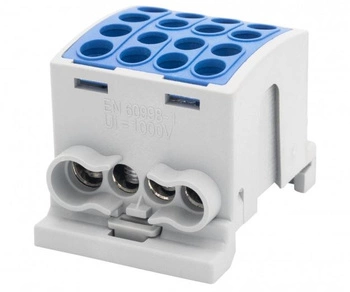 Złączka szynowa niebieska HLK 100A-4 (1x25,3x16 / 1x25,3x16) F-elektro F2.0368