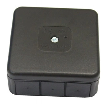 Puszka natynkowa hermetyczna IP44 czarna skręcana 85x85x37 Viplast 03105