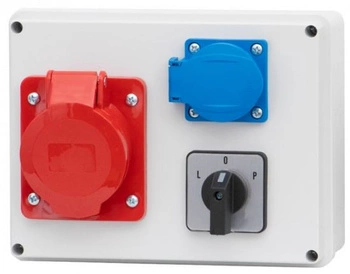 Rozdzielnia zasilająca R-190 gniazda 16A 5p 230V L/P (16A) F-elektro F3.0089