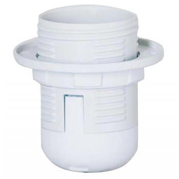 Oprawka termoplastyczna biała z kołnierzem E27-1 F-elektro F4.0109