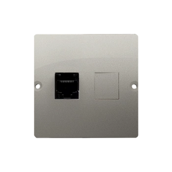 Gniazdo komputerowe pojedyncze RJ45 satynowe Basic BMF51.02/29 Kontakt-Simon