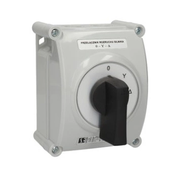 Łącznik krzywkowy gwiazda-trójkąt 3P 40A w obudowie ŁK40-4.831OB3 Spamel