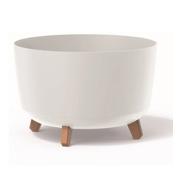 Doniczka okrągła na nóżkach biała Gracia Standard DGRL400-S449