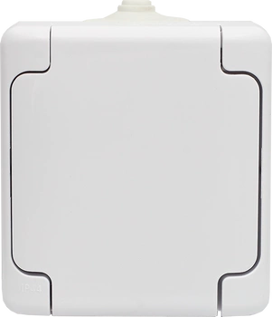 Gniazdo pojedyncze natynkowe hermetyczne biały IP54 BRYZA 180432