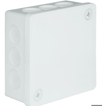 Puszka natynkowa  hermetyczna biała z zaciskami 86x86x40 IP55 Viplast 02351