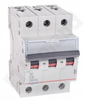 Wyłącznik nadprądowy 3P C 6A Legrand 605646