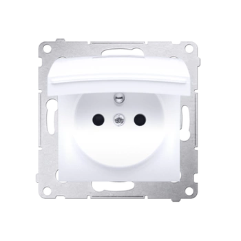 Gniazdo pojedyncze z uziemieniem IP44 białe Simon 54 DGZ1BUZ.01/11 Kontakt-Simon