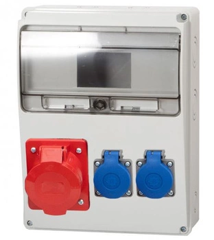 Rozdzielnia stacjonarna LAGO 11-mod gniazda 32A 5p 2x230V F-elektro F3.0287