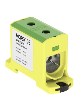 Złączka szynowa żółto-zielona 25-150mm Morek MAA1150Y10