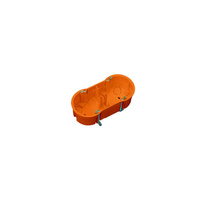 Puszka płytka do pustych ścian 2-krotna 2 x 60mm PAWBOL  A.0010P 