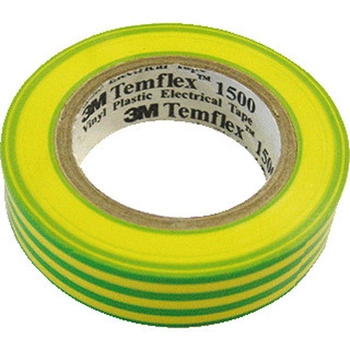 Taśma elektroizolacyjna Temflex 1500 żółto-zielona 19mmx20m 7000062295