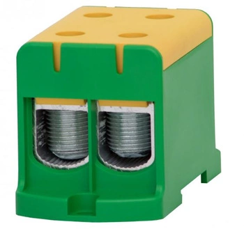 Złączka szynowa 2-torowa 2 x 2 x 150 mm2 -Al/Cu żółty zielony ZU F-Elektro F2.0302