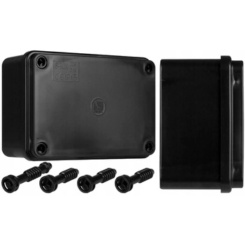 Puszka natynkowa hermetyczna czarna IP65 120 x 80 x 50mm bez dławic S-BOX 216C Pawbol