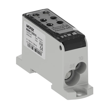 Blok rozdzielczy szary 1x2,5-35mm/1x2,5-10mm  wy 4x2,5-16mm / 2x2,5-10mm Morek MAB1135B1