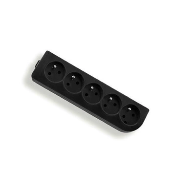 Rozgałęźnik do przedłużacza 5-gniazda z uziemieniem czarny Elgotech GN-50-2