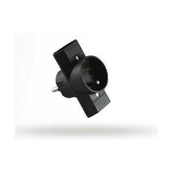 Rozgałęźnik wtyczkowy 1-gniazdo z/u + 2-gniazda b/u czarny Elgotech R-21-2