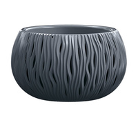 Doniczka ozdobna z wkładem antracytowa Bowl Sandy DSK370-S433