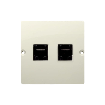 Gniazdo telefoniczne podwójne RJ11 beżowy Basic BMTF2.02/12 Kontakt-Simon