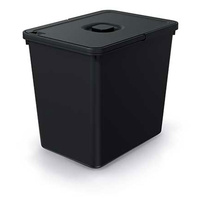 Kosz na śmieci z pokrywką czarny 23 L SYSTEMA BASICA Keden NKS23W-S411