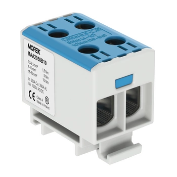 Złączka szynowa niebieska 2x1.5-50mm Morek MAA2050B10