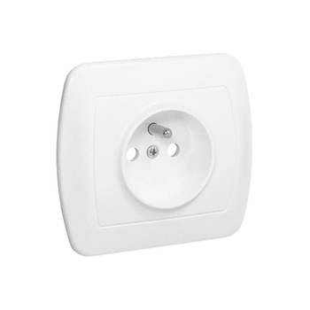 Gniazdo pojedyncze z uziemieniem biały AKORD AGZ1E/11 Kontakt-Simon