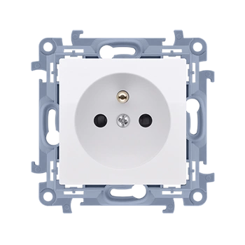 Gniazdo pojedyncze z uziemieniem biały Simon 10 CGZ1.01/11 Kontakt-Simon