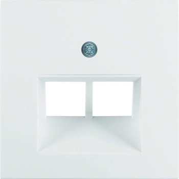 Plakietka gniazda UAE podwójna biały B.Kwadrat/S.1/B.3/ B.7 5314098989 HAGER