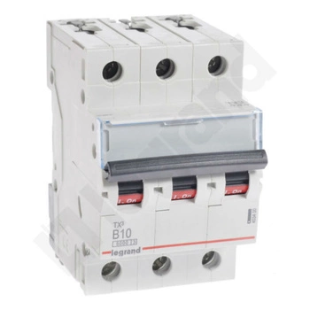 Wyłącznik nadprądowy 3P B 10A TX3 Legrand 403400
