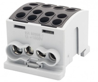 Złączka szynowa czarna HLK 100A-4 (1x25,3x16 / 1x25,3x16) F-elektro F2.0365