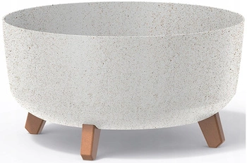 Doniczka na nóżkach z wkładem biała GRACJA ECO DGRL400LW-S449W