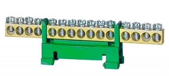 Listwa ochronna 15-modułowa niska podstawa zielona F-Elektro F2.0119