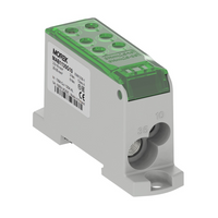 Blok rozdzielczy zielony 1x2,5-35mm/1x2,5-10mm  wy 4x2,5-16mm / 2x2,5-10mm Morek MAB1135B1