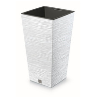 Doniczka z wkładem biała Furu Square DFSH350-S449