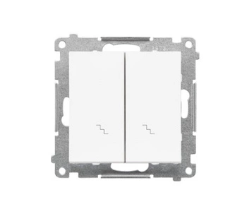 Wyłącznik schodowy podwójny biały mat Simon 55 TW6/2.01/111 Kontakt-Simon