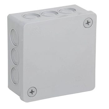 Puszka znatynkowa hermetyczna szara  z zaciskami 86x86x40 IP55 Viplas 02353